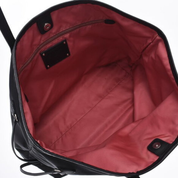 PRADA Black Nylon Leather Tote Bag - Picture 8 of 12